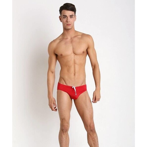 N2N Bodywear Catalina Bold Sport Swim Brief Red - Small - Picture 4 of 4